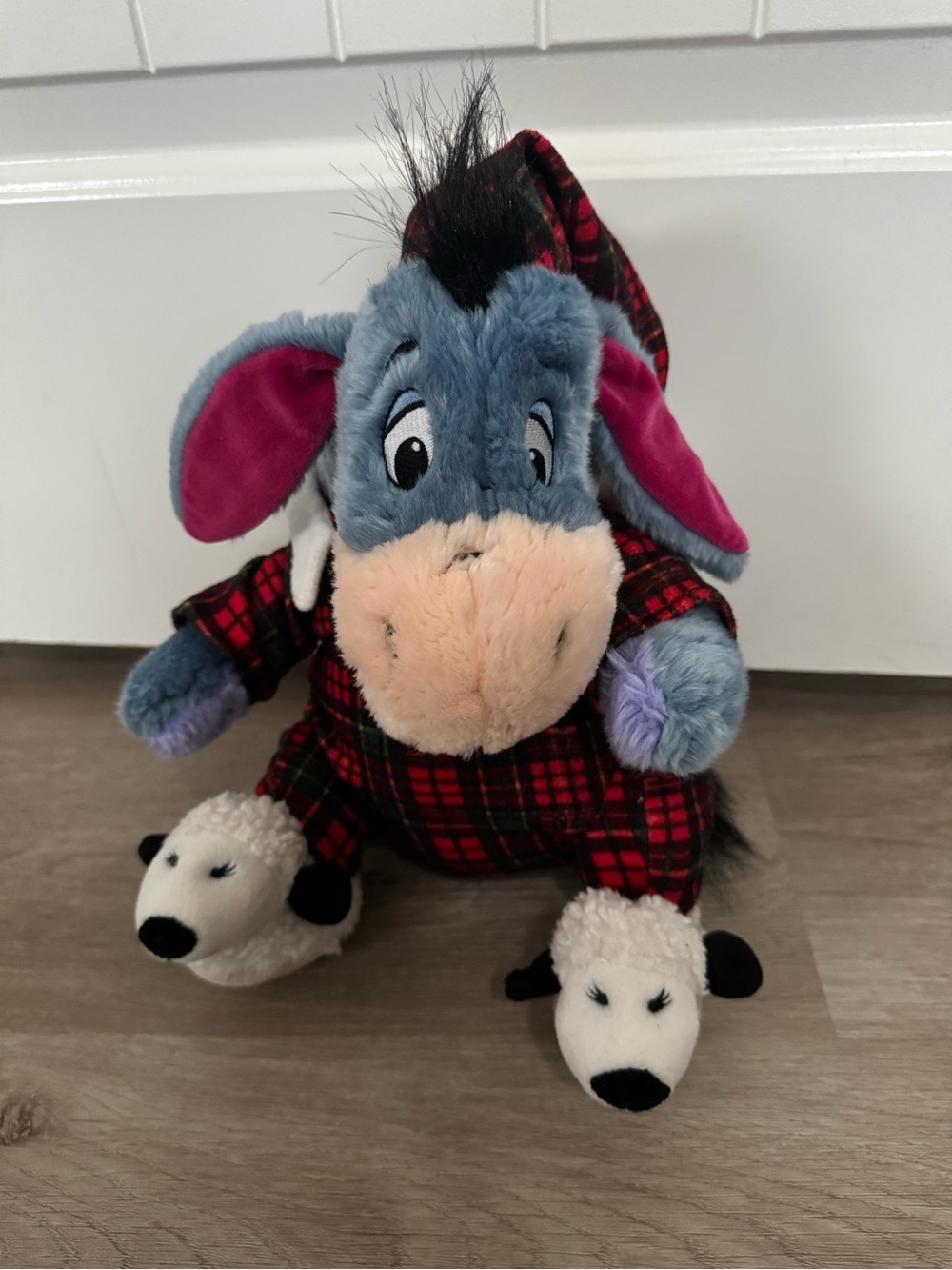 Disney Vintage Eeyore Pajama Plush Winnie the Pooh Stuffed Animal w/ Slippers
